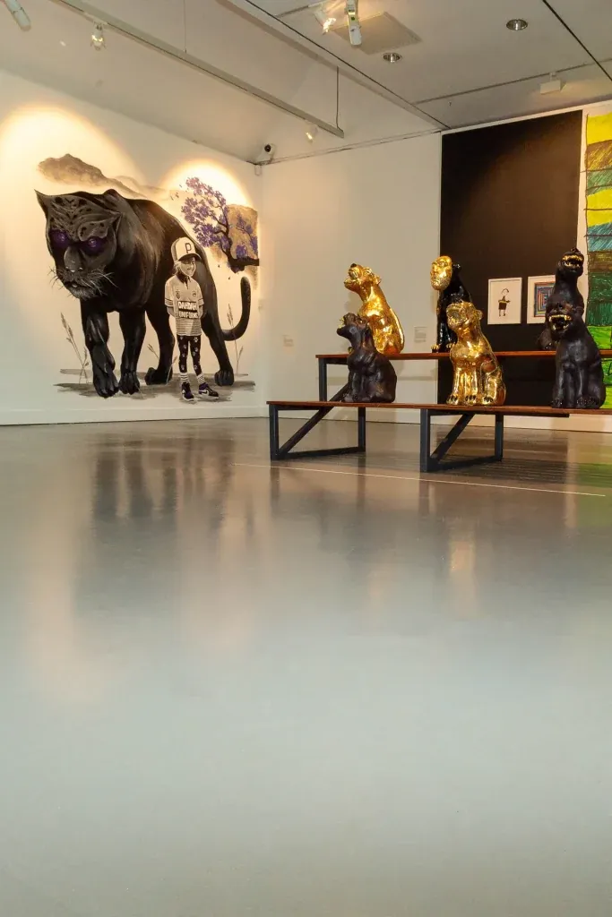 Comcork flooring installed by Premrest in a gallery space
