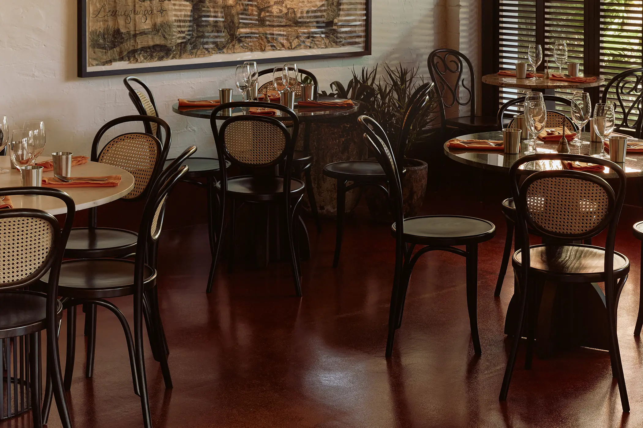 Comcork flooring in a hospitality venue